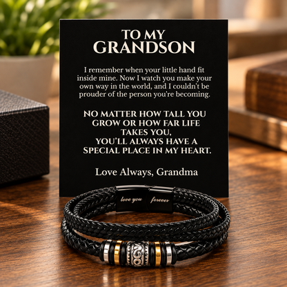 To My Grandson Bracelet from Grandma | Love You Forever Gift