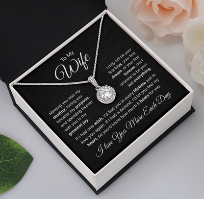 To My Wife – Eternal Hope Necklace with Heartfelt Message Card | Anniversary, Birthday, Christmas Gift