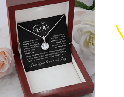 To My Wife – Eternal Hope Necklace with Heartfelt Message Card | Anniversary, Birthday, Christmas Gift