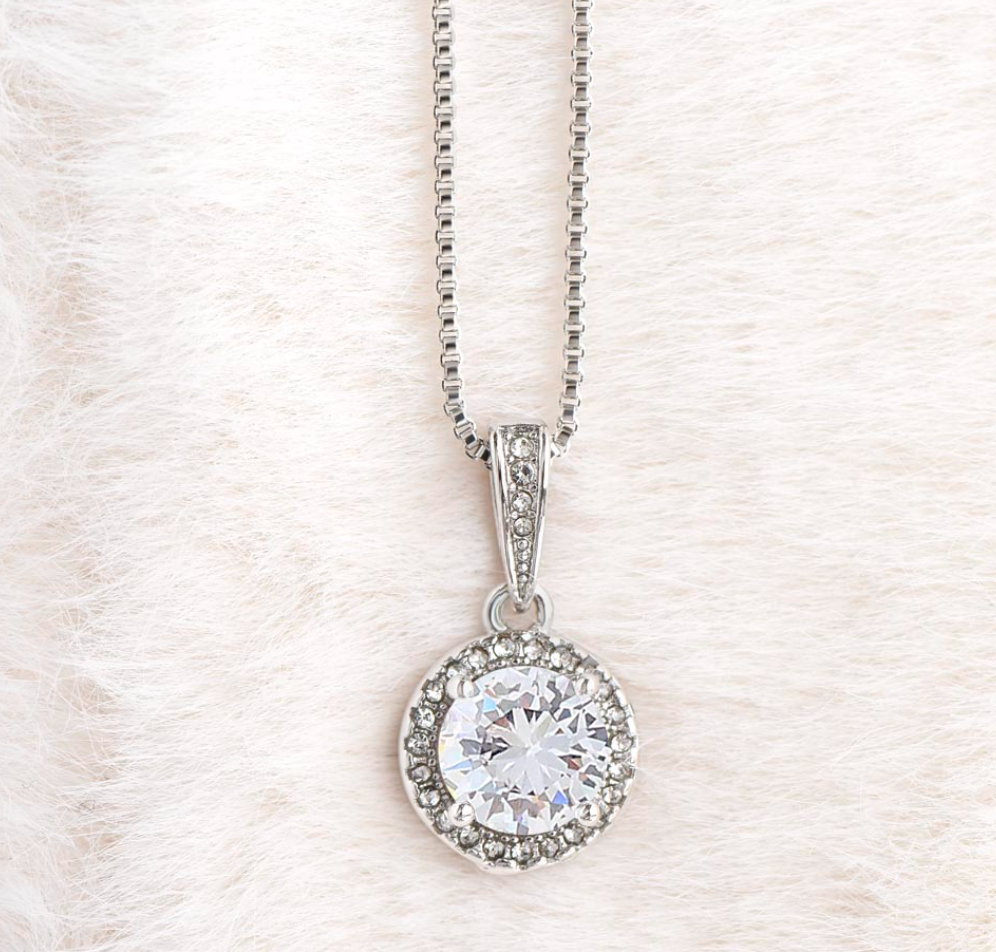 To My Beautiful Daughter – Dad's Christmas Necklace Gift w/ Full Message