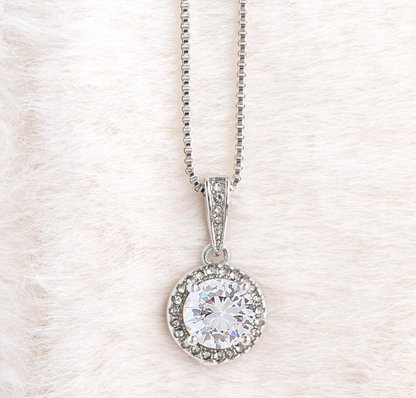 To My Beautiful Daughter – Dad's Christmas Necklace Gift w/ Full Message