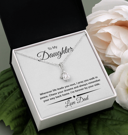 To My Daughter – Sparkling Gift of Guidance & Love  Available in 14K White Gold or 18K Yellow Gold