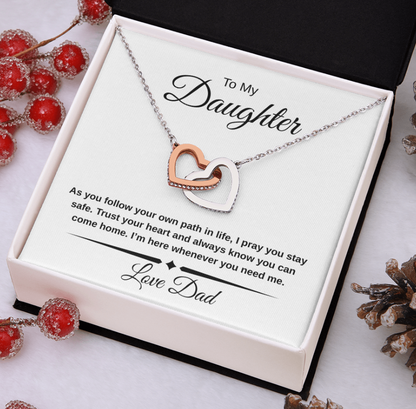 Interlocking Hearts Necklace — A Father's Promise, Always