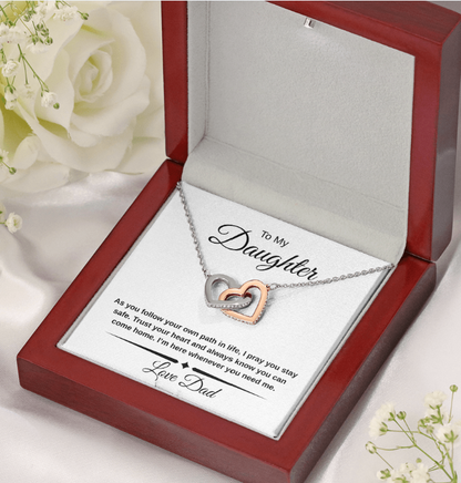 Interlocking Hearts Necklace — A Father's Promise, Always