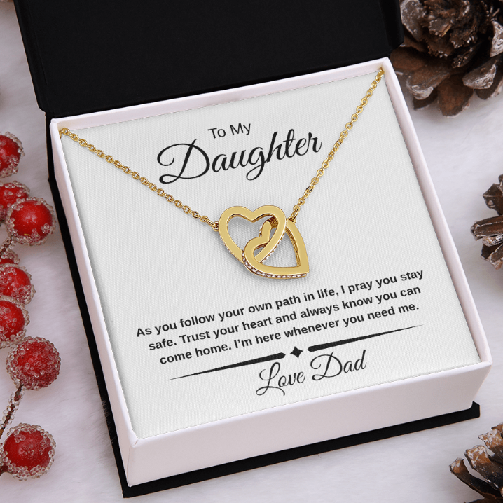 Interlocking Hearts Necklace — A Father's Promise, Always