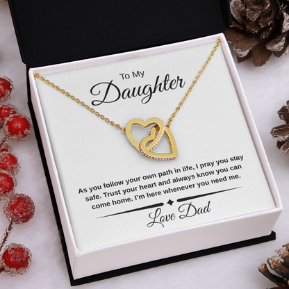 Interlocking Hearts Necklace — A Father's Promise, Always