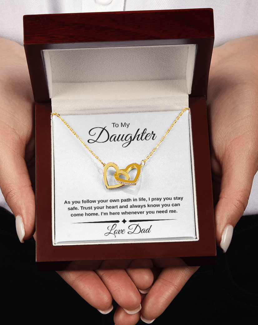 Interlocking Hearts Necklace — A Father's Promise, Always