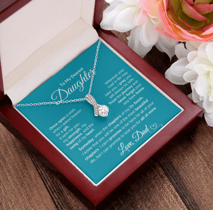 Dad To Daughter Alluring Beauty Necklace Forever Love