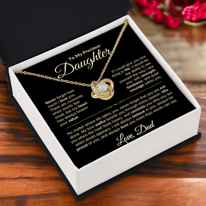Timeless Love Knot Necklace For Daughter From Dad