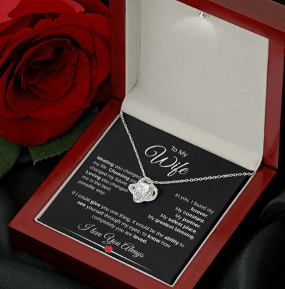 Wife Love Knot Necklace Meaningful Romantic Gift