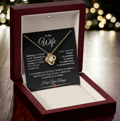 Wife Love Knot Necklace Meaningful Romantic Gift