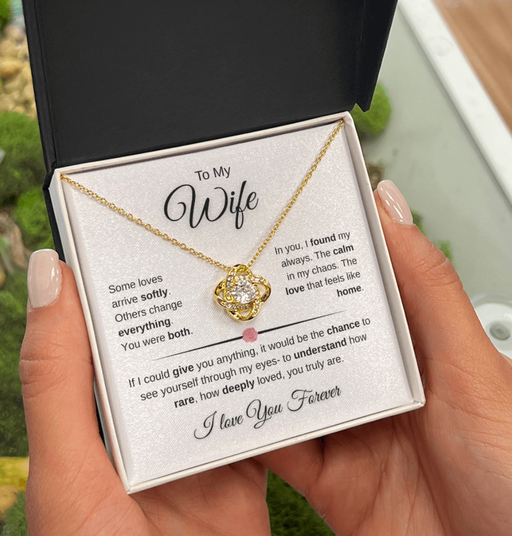 Unbreakable Love Knot Necklace Gift For My Wife