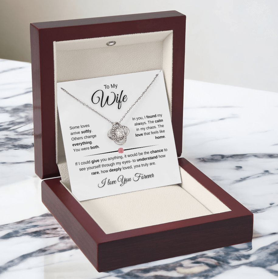 Unbreakable Love Knot Necklace Gift For My Wife