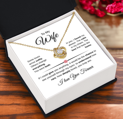 Unbreakable Love Knot Necklace Gift For My Wife