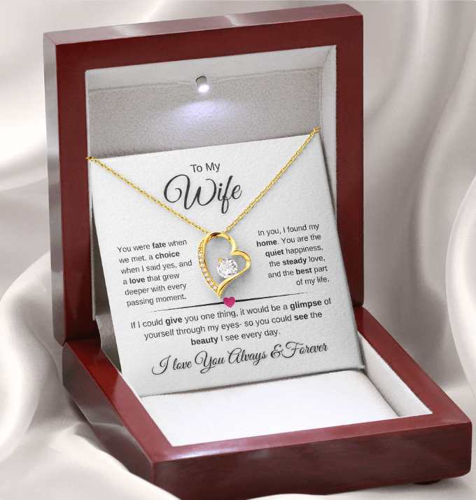 Forever Love Necklace Celebrating Marriage And Home