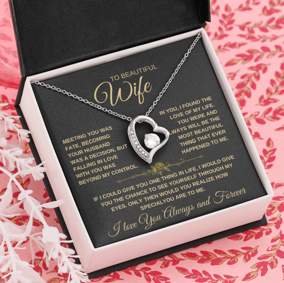 To My Wife Forever Love Heart Necklace (23)