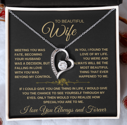 To My Wife Forever Love Heart Necklace (23)