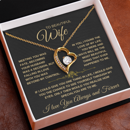 To My Wife Forever Love Heart Necklace (23)