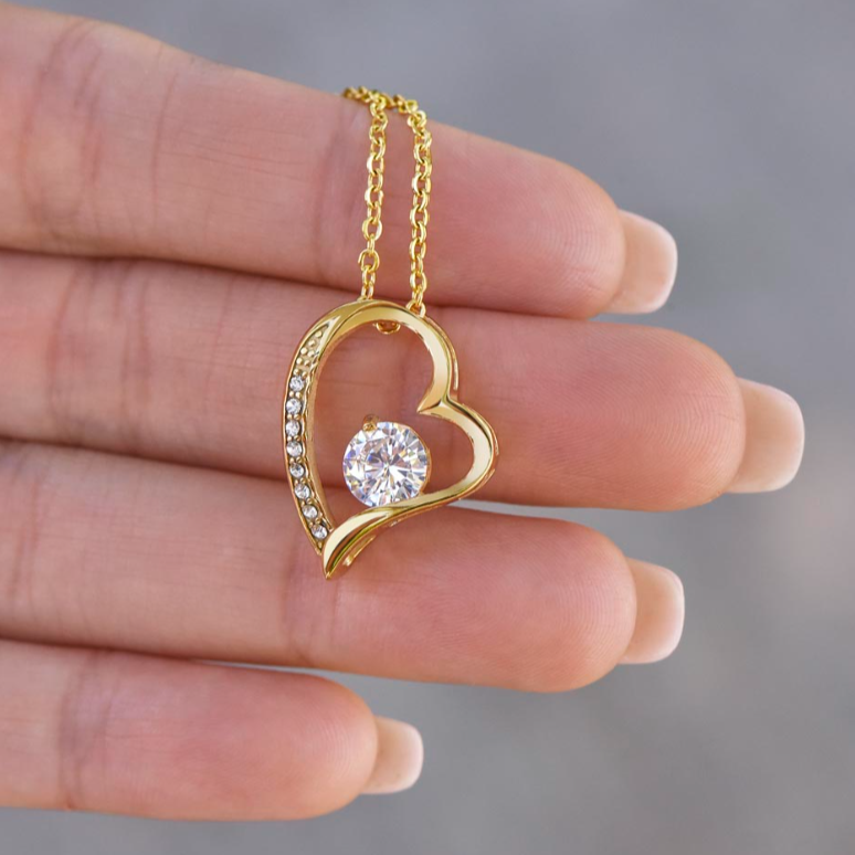 To My Wife Forever Love Heart Necklace (23)