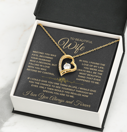 To My Wife Forever Love Heart Necklace (23)