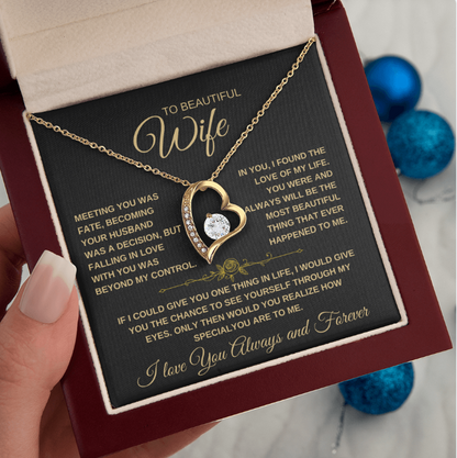To My Wife Forever Love Heart Necklace (23)