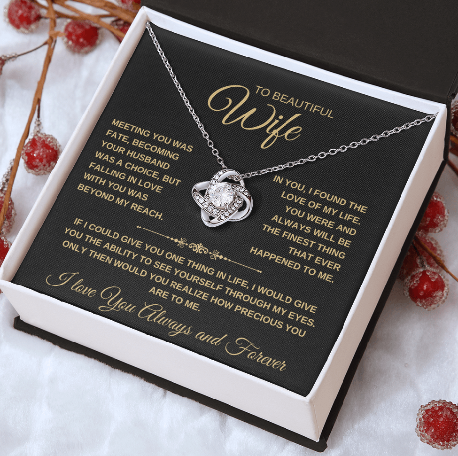 To My Wife Love Knot Necklace Gift (24)