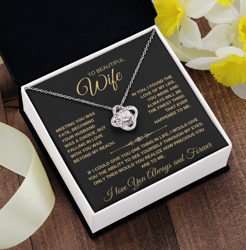 To My Wife Love Knot Necklace Gift (24)