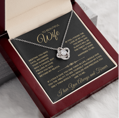 To My Wife Love Knot Necklace Gift (24)