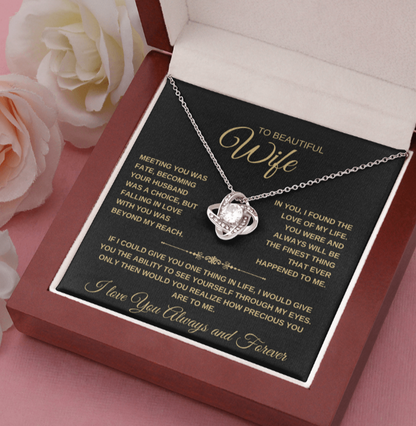 To My Wife Love Knot Necklace Gift (24)