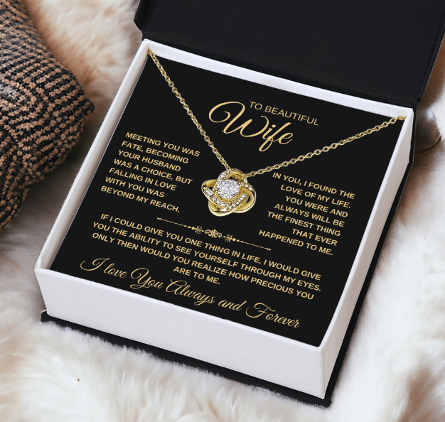 To My Wife Love Knot Necklace Gift (24)