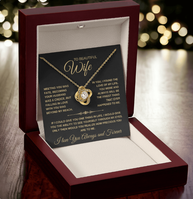 To My Wife Love Knot Necklace Gift (24)