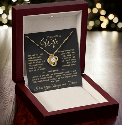 To My Wife Love Knot Necklace Gift (24)