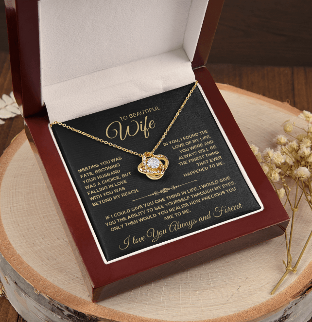 To My Wife Love Knot Necklace Gift (24)