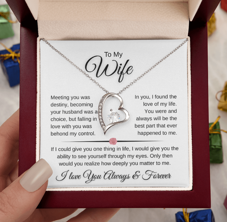 Sparkling Forever Love Necklace Romantic Wife Gift (26)
