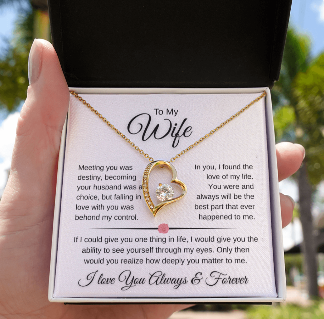 Sparkling Forever Love Necklace Romantic Wife Gift (26)