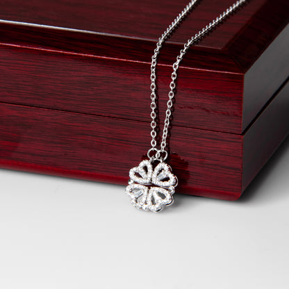 To My Wife Magnetic Hearts Necklace, Romantic Gift From Husband