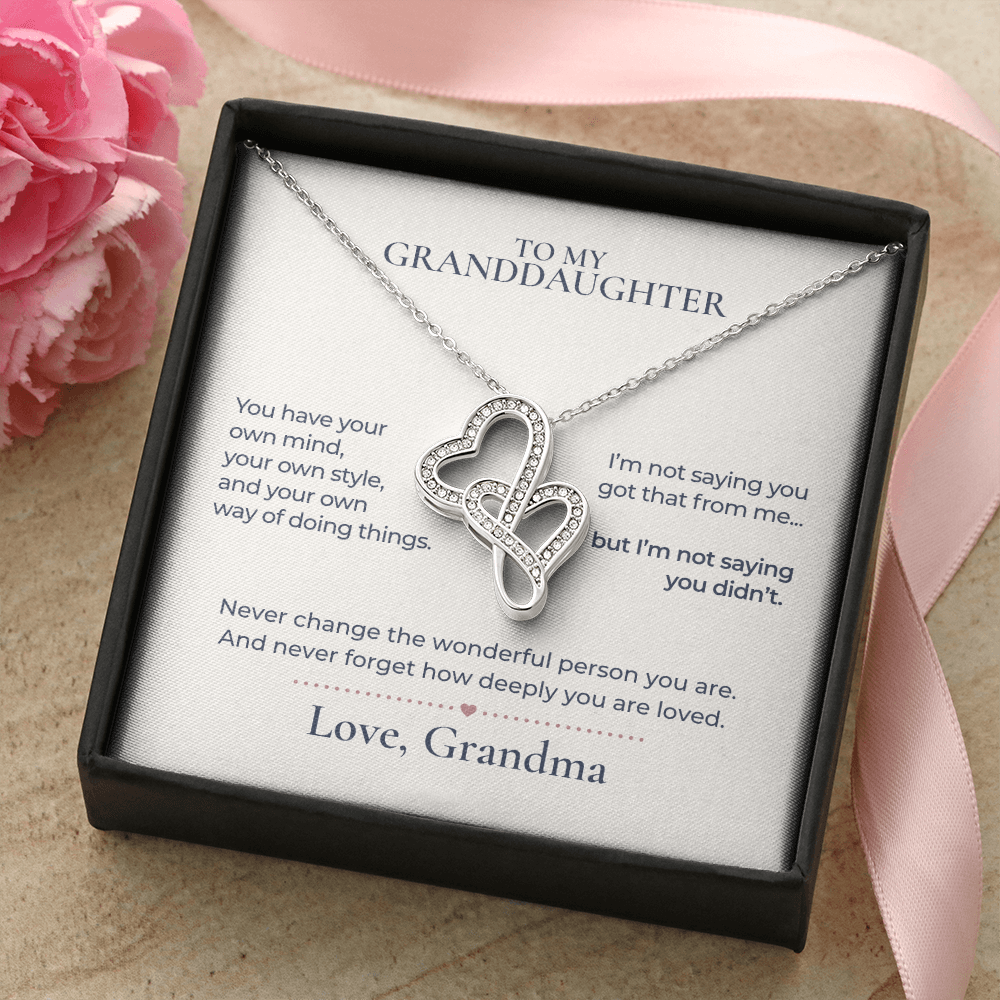 To My Granddaughter Heart-to-Heart Necklace – Love, Grandma