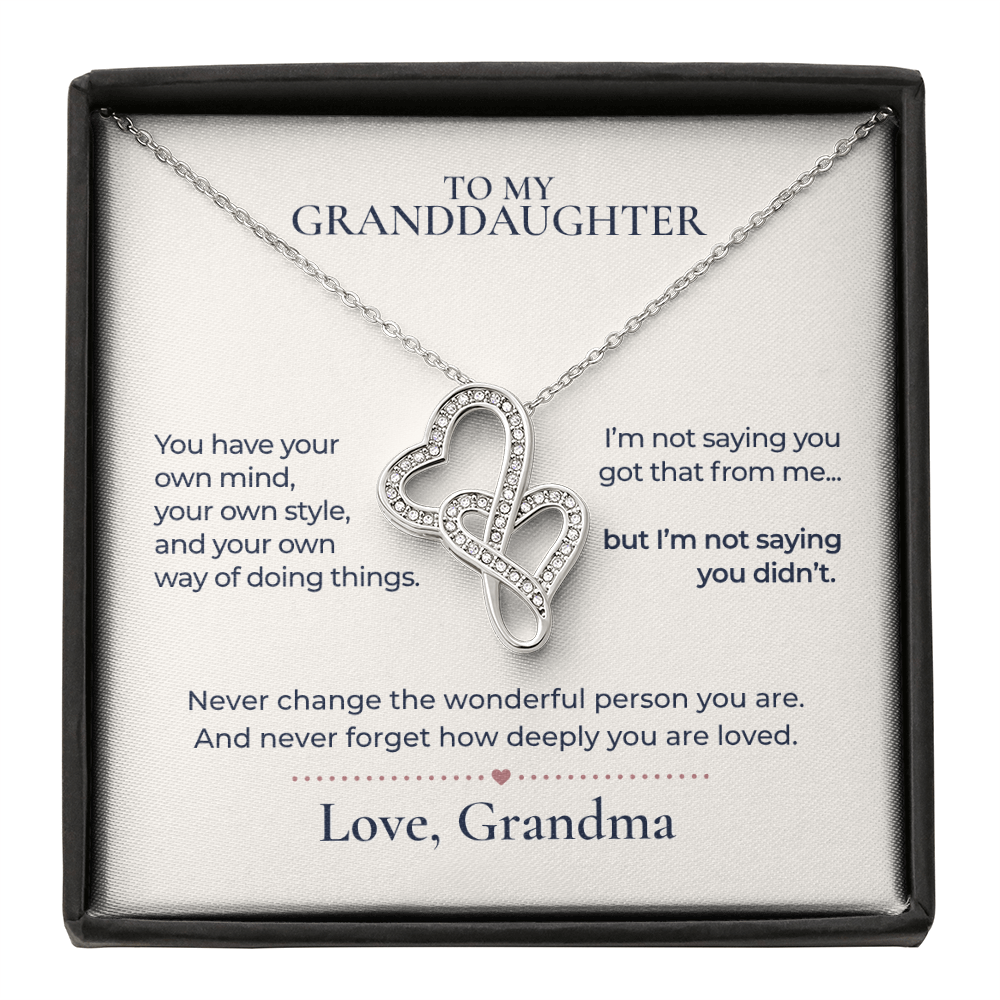 To My Granddaughter Heart-to-Heart Necklace – Love, Grandma
