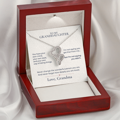 To My Granddaughter Heart-to-Heart Necklace – Love, Grandma