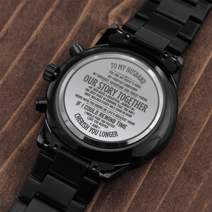 “To My Husband” Custom Engraved Watch – A Gift That Speaks From the Heart