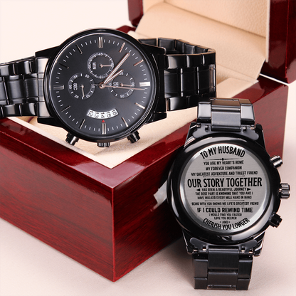 “To My Husband” Custom Engraved Watch – A Gift That Speaks From the Heart