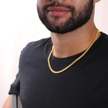 To My Husband Cuban Link Chain – Ball & Chain Gift from Wife
