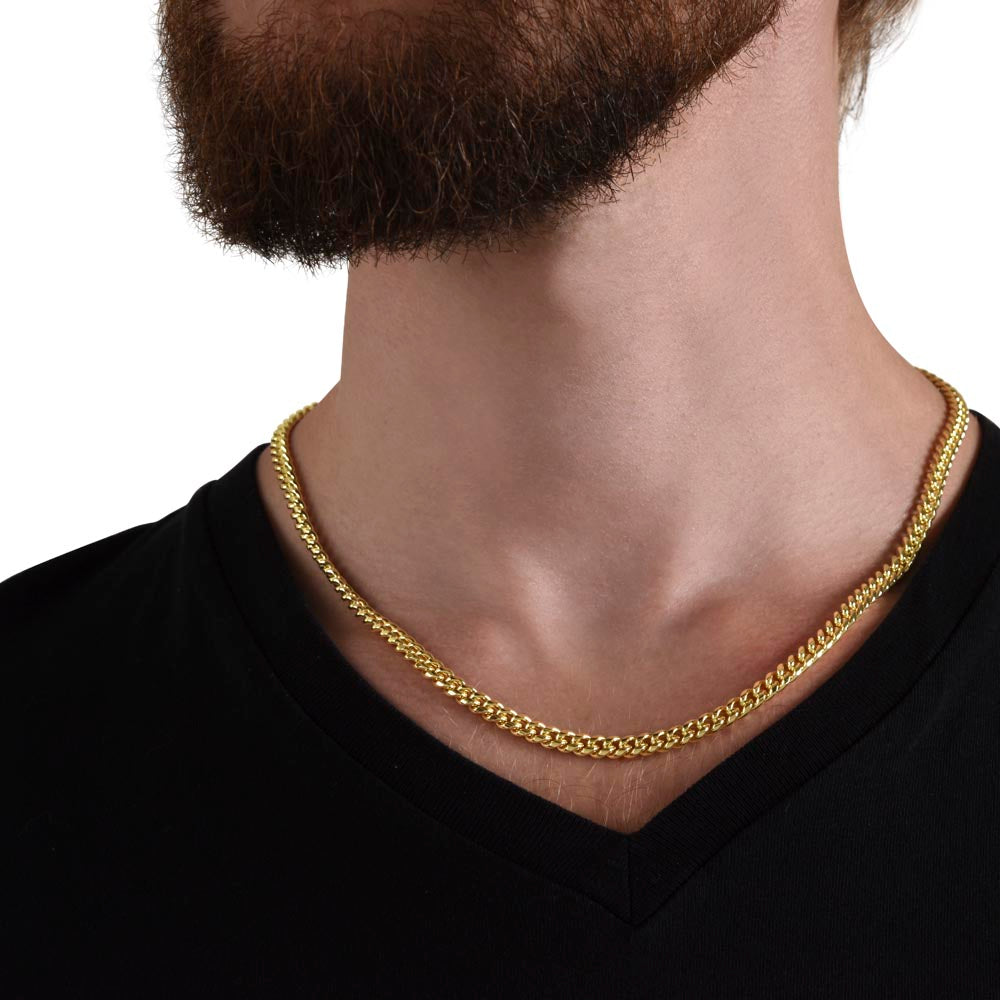 To My Son, I Couldn't Be Prouder Cuban Link Chain From Dad