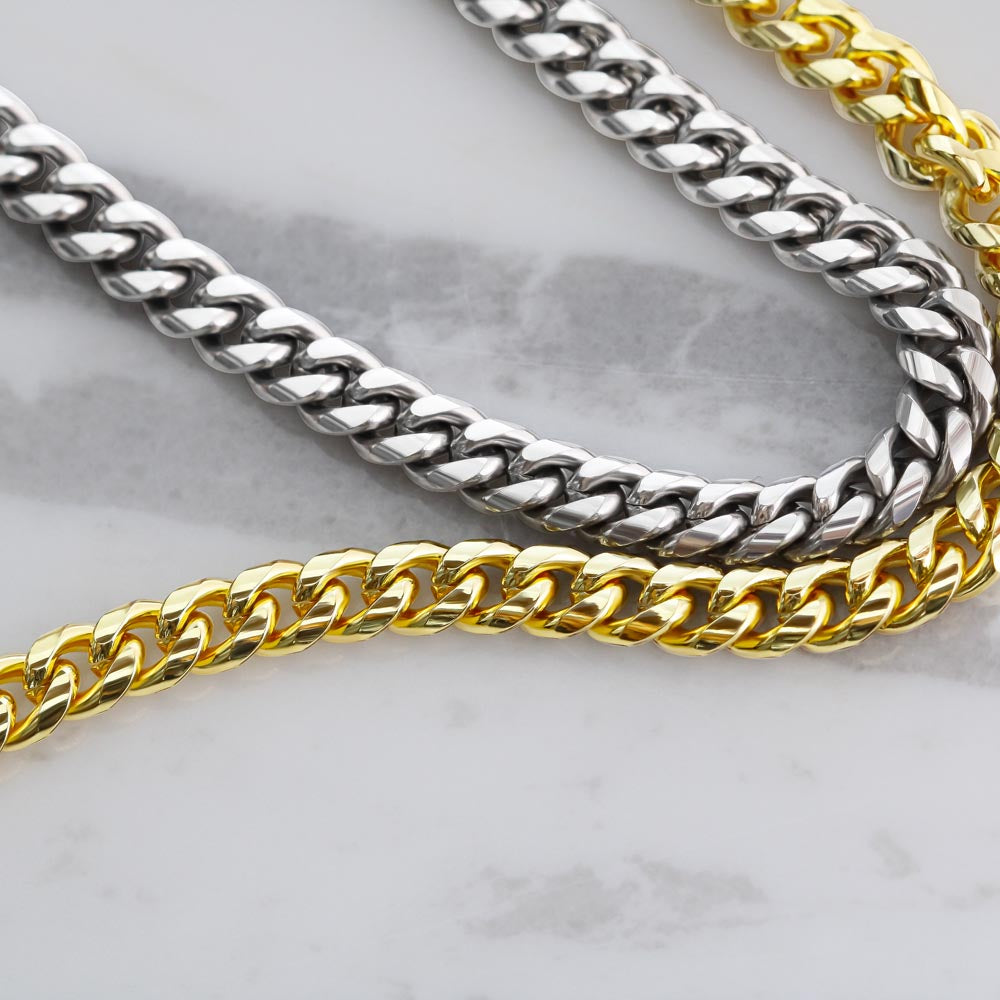 To My Husband Cuban Link Chain – Ball & Chain Gift from Wife