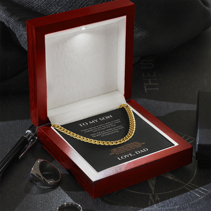 To My Son, I Couldn't Be Prouder Cuban Link Chain From Dad