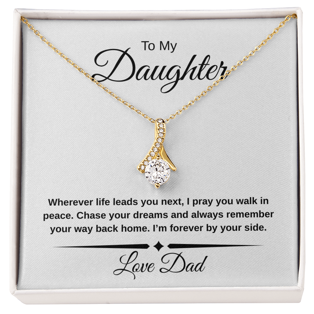 To My Daughter – Sparkling Gift of Guidance & Love  Available in 14K White Gold or 18K Yellow Gold