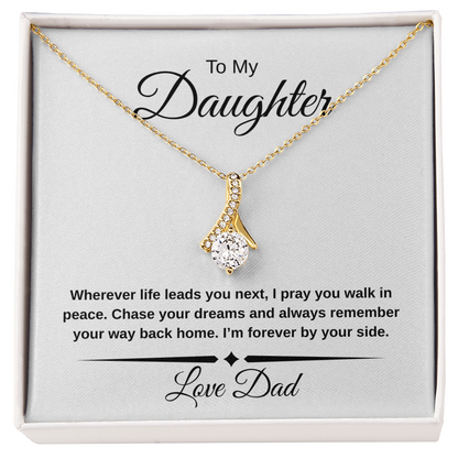 To My Daughter – Sparkling Gift of Guidance & Love  Available in 14K White Gold or 18K Yellow Gold