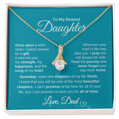Dad To Daughter Alluring Beauty Necklace Forever Love