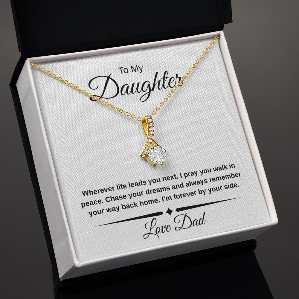 To My Daughter – Sparkling Gift of Guidance & Love  Available in 14K White Gold or 18K Yellow Gold