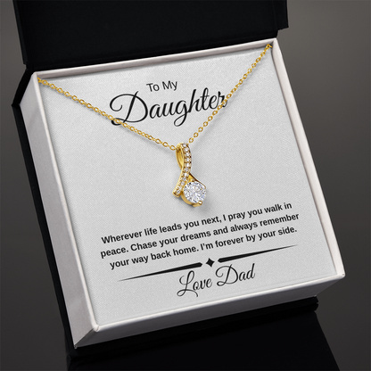 To My Daughter – Sparkling Gift of Guidance & Love  Available in 14K White Gold or 18K Yellow Gold
